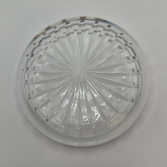 Waterford Crystal 5" Bottle Coaster,  Champagne Wine Bottle Coaster Vanity Tray - Picture 4 of 9